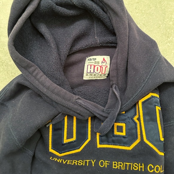 UBC BASIC VARSITY TWILL HOODIE NAVY - Picture 2 of 2